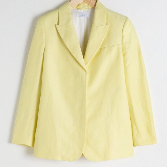 SOLD - & OTHER STORIES Oversized Linen Blazer 10 - Picture 2 of 7